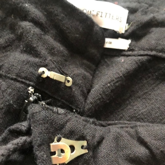 Urban outfitters high waisted black grommet straight leg drawstring pants S - Picture 5 of 6